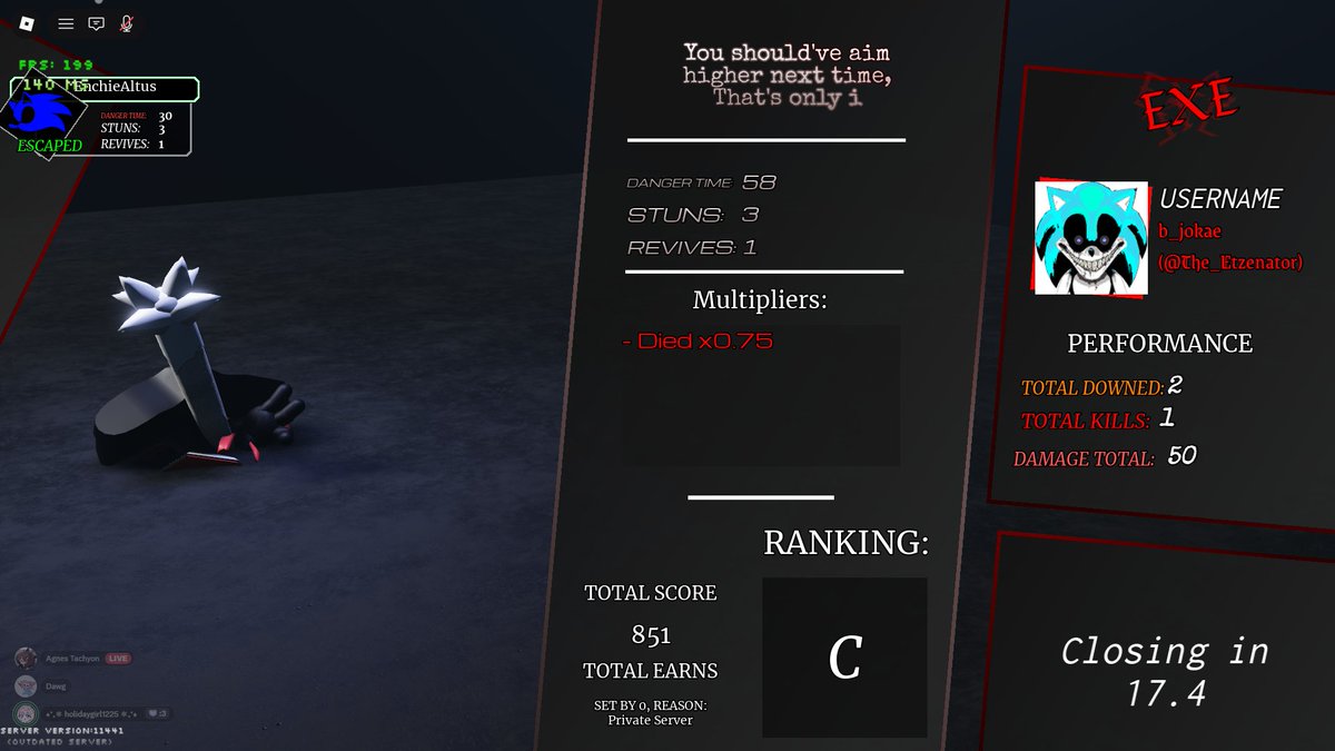 2000Foxboy's tweet image. I Got pwned in Outcome Memories by Kolossos 
loving the V0.2