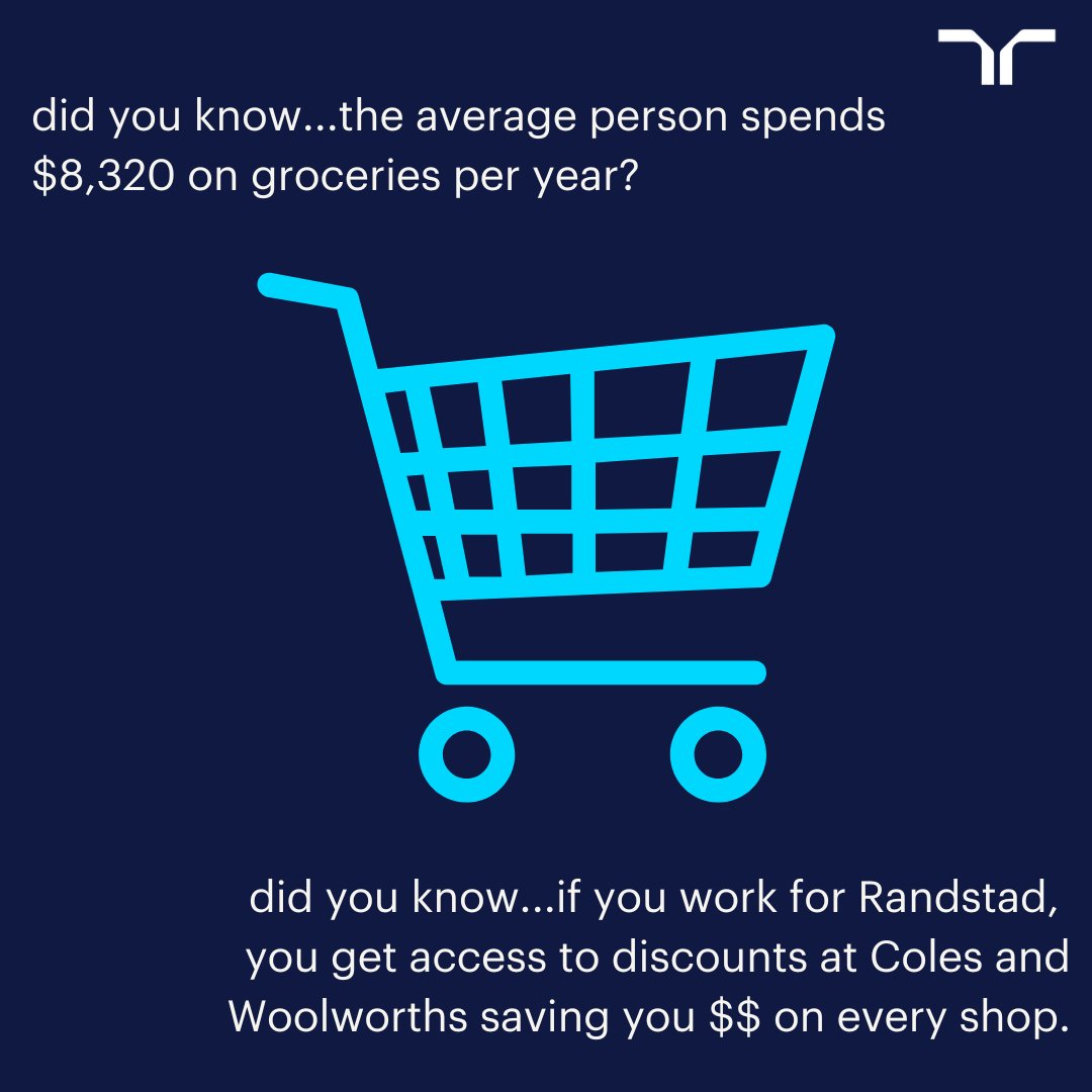 Randstad_Ed_Aus's tweet photo. If you work with Randstad you will have access to exclusive discounts!
Choose from popular retailers in health and fitness, technology, entertainment, shopping, groceries and more.

Visit your myrandstad portal (https://t.co/LrEPiSoexK)  and click on benefits and wellness https://t.co/Hw6Y7OZlZw