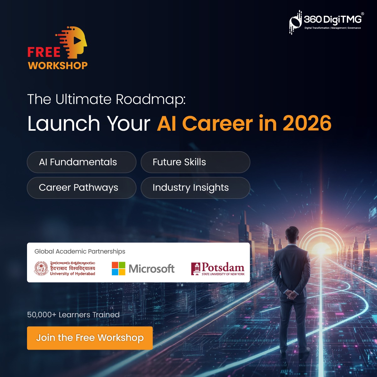 360digitmg's tweet image. 📊🔬 Join our Free Workshop: The Ultimate Roadmap — Launch Your AI Career in 2026

🗓️ Date: 18th December 2025
⏰ Timing: 07:30 PM IST

👉 Please join using the link below:
360digitmg.zoom.us/meeting/regist…

#DataScience #GenAI #DataAnalytics #FreeWorkshop #LearnDataScience