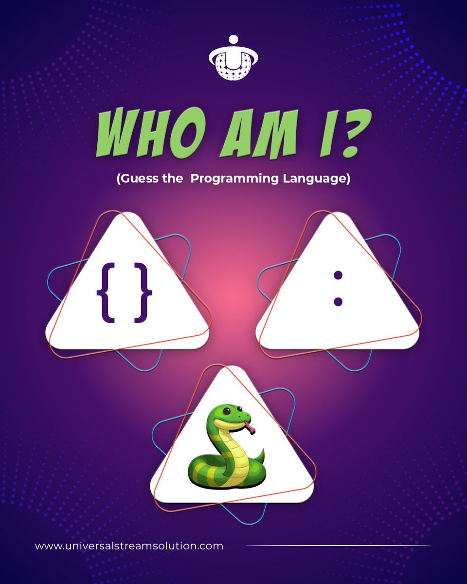 ussllc_'s tweet image. Put all the clues together and guess the programming language 👇
Let’s see who cracks it first! 😊

#ProgrammingLife
#DevelopersOfLinkedIn
#CodingCommunity
#CodeLovers
#TechCommunity
#DevHumor