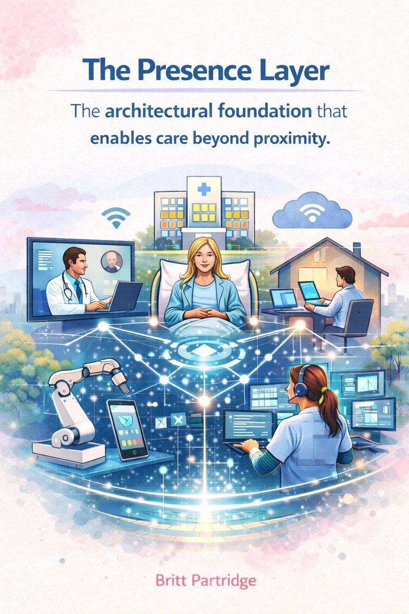 bspartridgeCIS's tweet photo. The problem with virtual care was never the tools.

It was the lack of shared rules for presence once proximity changed.

I call that missing foundation the Presence Layer. #Informatics #VirtualCare https://t.co/YLSaOBuujR