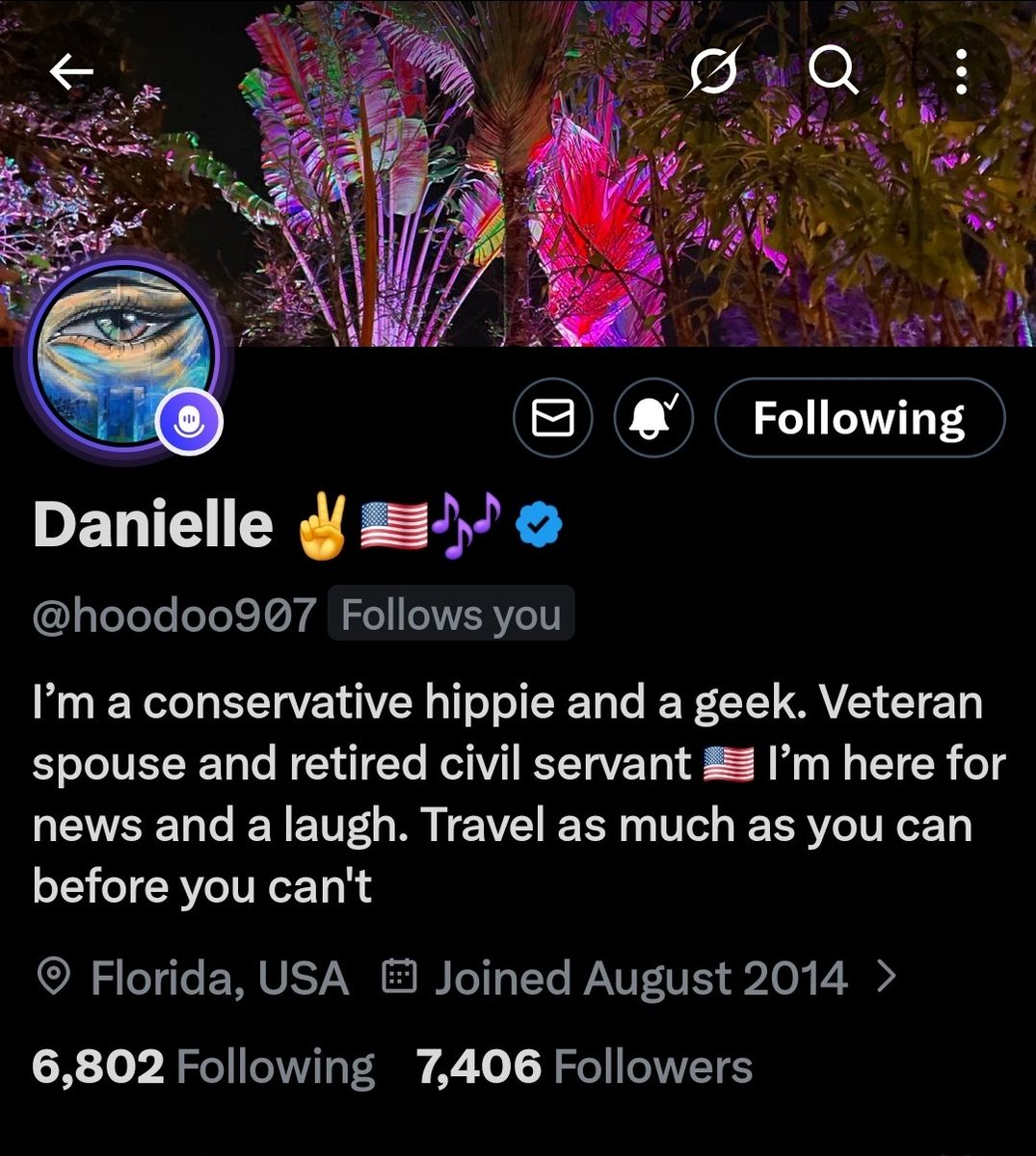 ShadowSentinel's tweet image. Danielle is a conservative hippie and geek, veteran spouse, retired civil servant. She is here for news, laughs.
She is a mutual and definitely has spark!

Stop by and say hi! 

You wont regret it! 

I haven't been able to figure out why she isn't at 8k

 LET’S GO!

@hoodoo907