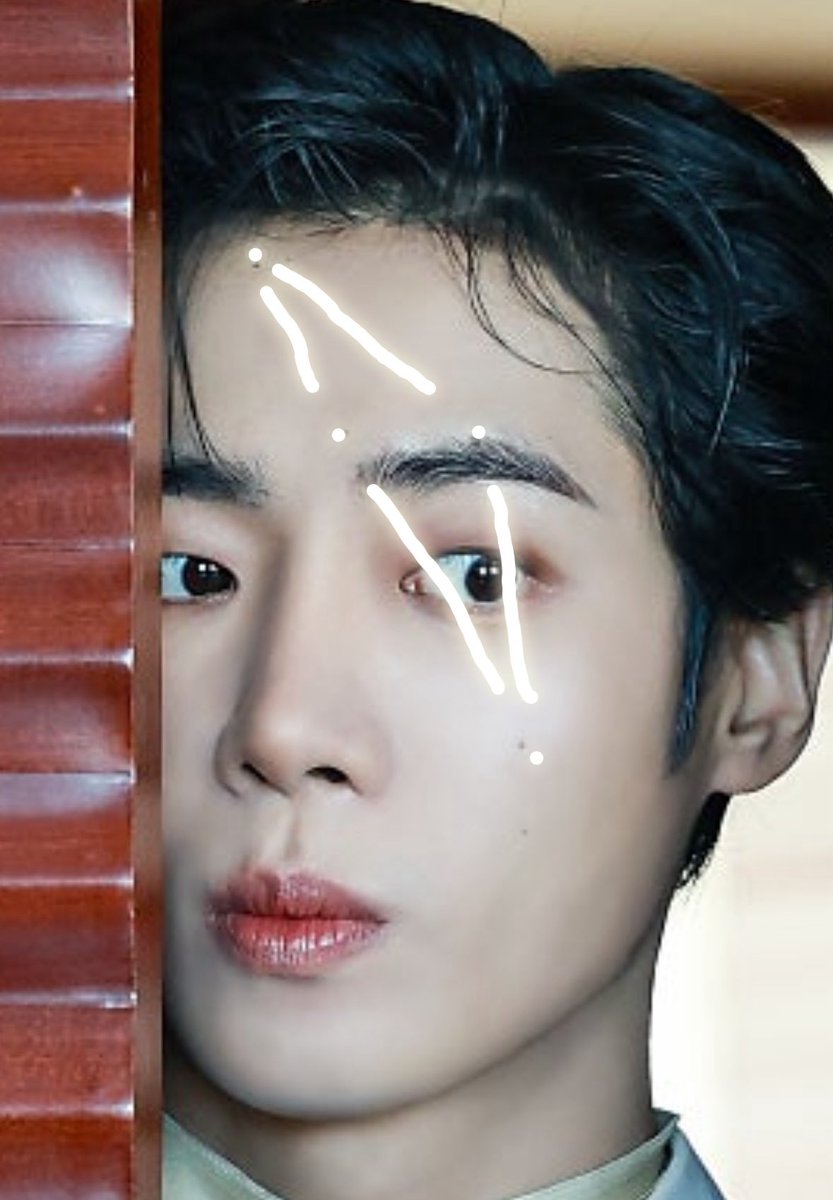 別推しで推しの顔のほくろを結んで星座を作る遊びをしていたので