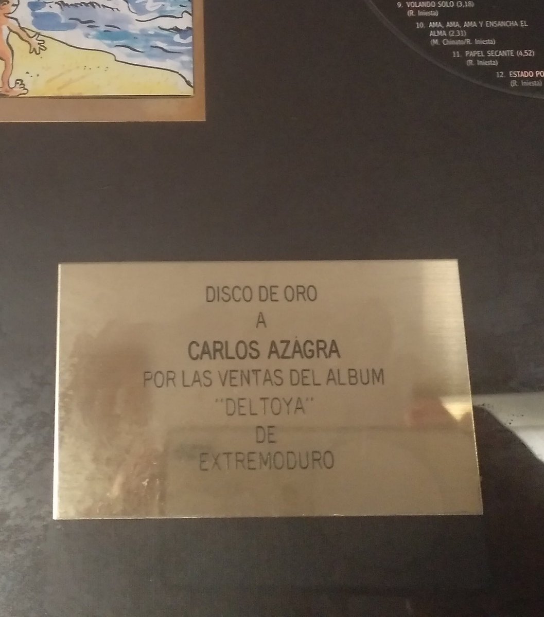 Recordando a Robe,me regaló el único disco de oro que he tenido en mi vida