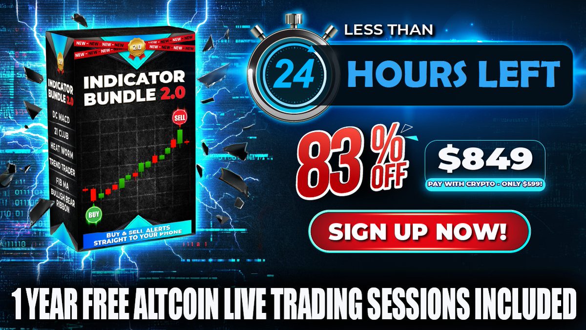 ⏰ Less than 24 hours left, then this sale is gone. If you want less stress  & more certainty in every trade, this is your moment: ✔️ Buy & Sell alerts  sent