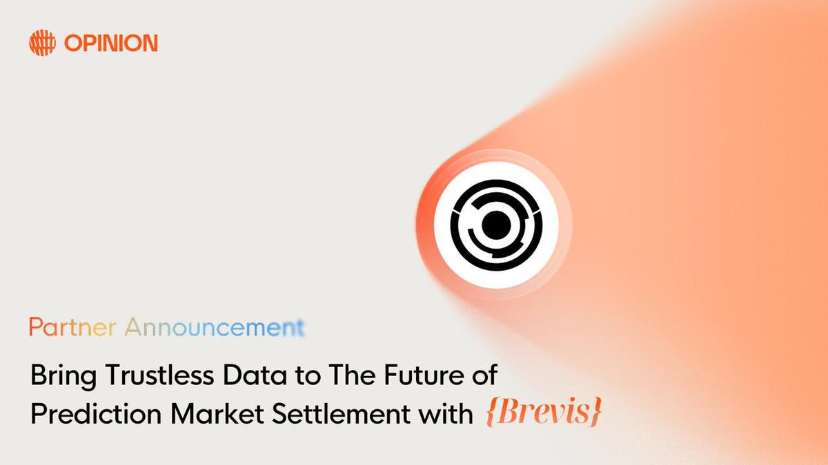 The robust infrastructure for trillions. 

We’re partnering with <a href="/brevis_zk/">Brevis</a> to bring trustless, mathematically provable settlement to prediction markets.

By combining Opinion’s pro-grade macro trading infrastructure with Brevis’s zk-powered data verification, we’re enabling more