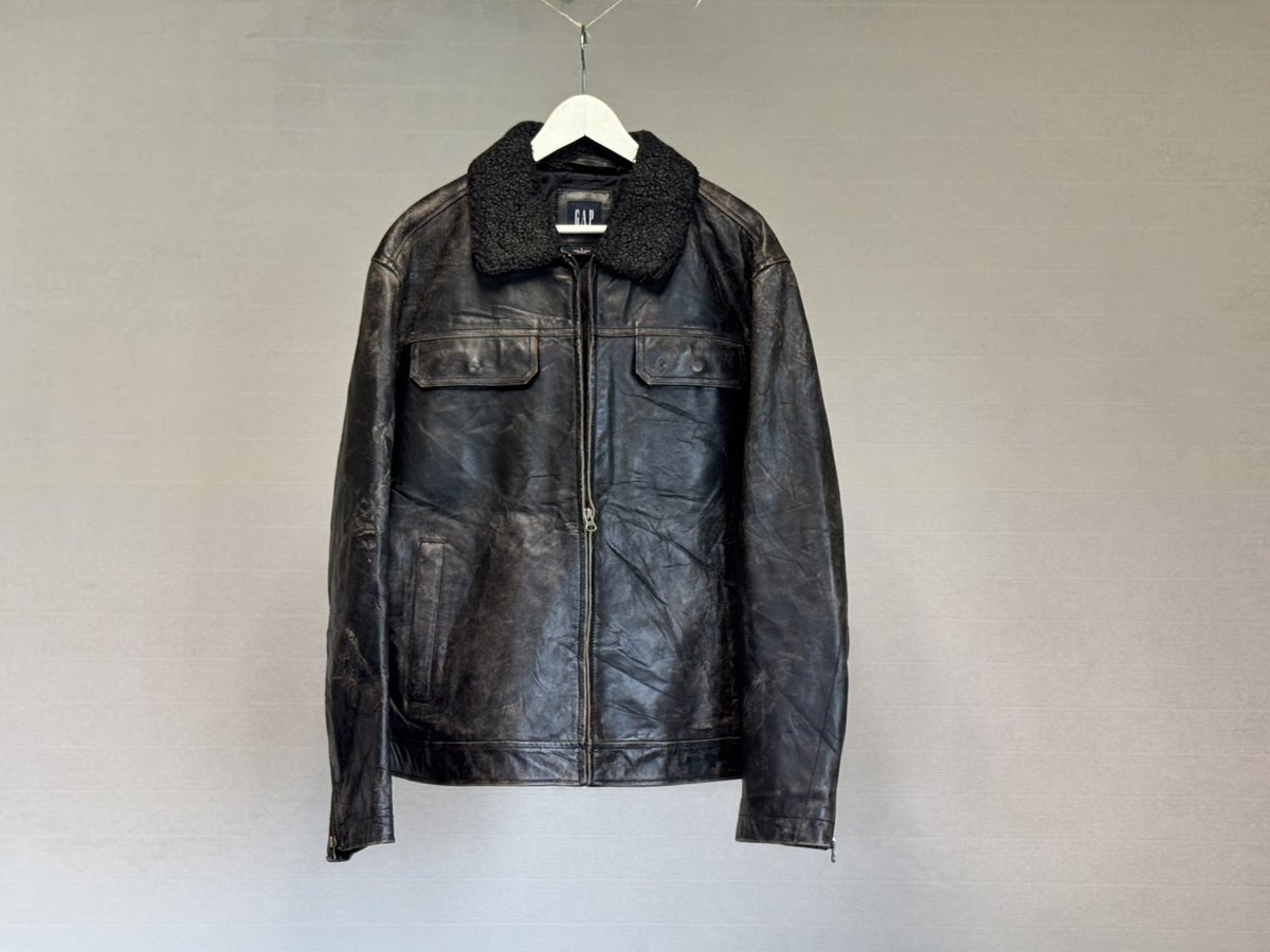 old gap leather jacket 年々高騰しているオードルギャップのレザー