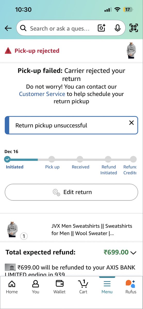 believe_mny's tweet image. @amazonIN your customer service facility is very poor and i am not able to contact with your customer service. And I don’t know why they are not picking defected product actually.. they delivered used product to me so it’s my worst experience. #cheapservice #useproduct #fake