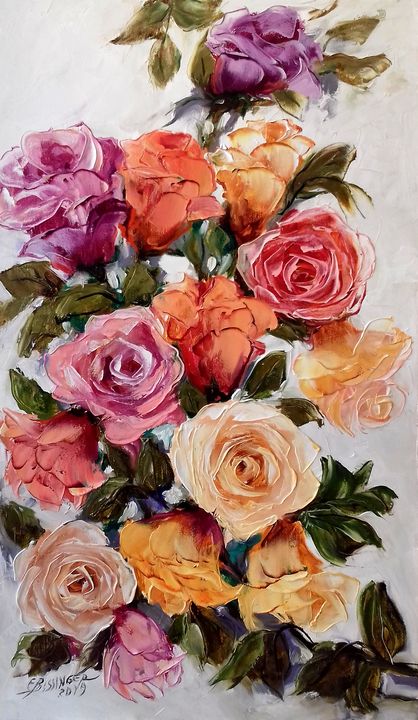 Jamesmark50's tweet photo. Art of the Day! "noble roses, original art Bissinger". Buy at: https://t.co/a0hTo6Yap5 https://t.co/MvMl5Vmctn