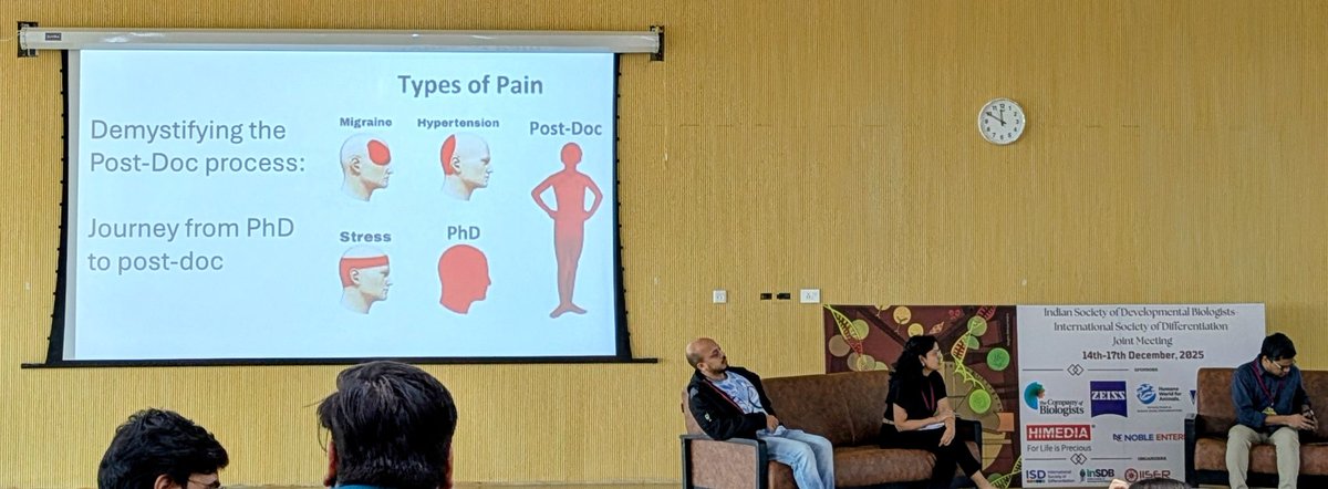 Harshagr72's tweet photo. Wonderful experience at the INSDB–ISD joint conference. Insightful talks on developmental biology, and a great opportunity to present my poster on developmental hematopoiesis. Thanks to IISER Berhampur for the warm hospitality!
@InSDB_79 @intlsocdiff @IISER_BERHAMPUR https://t.co/8YMKhQ2tmQ