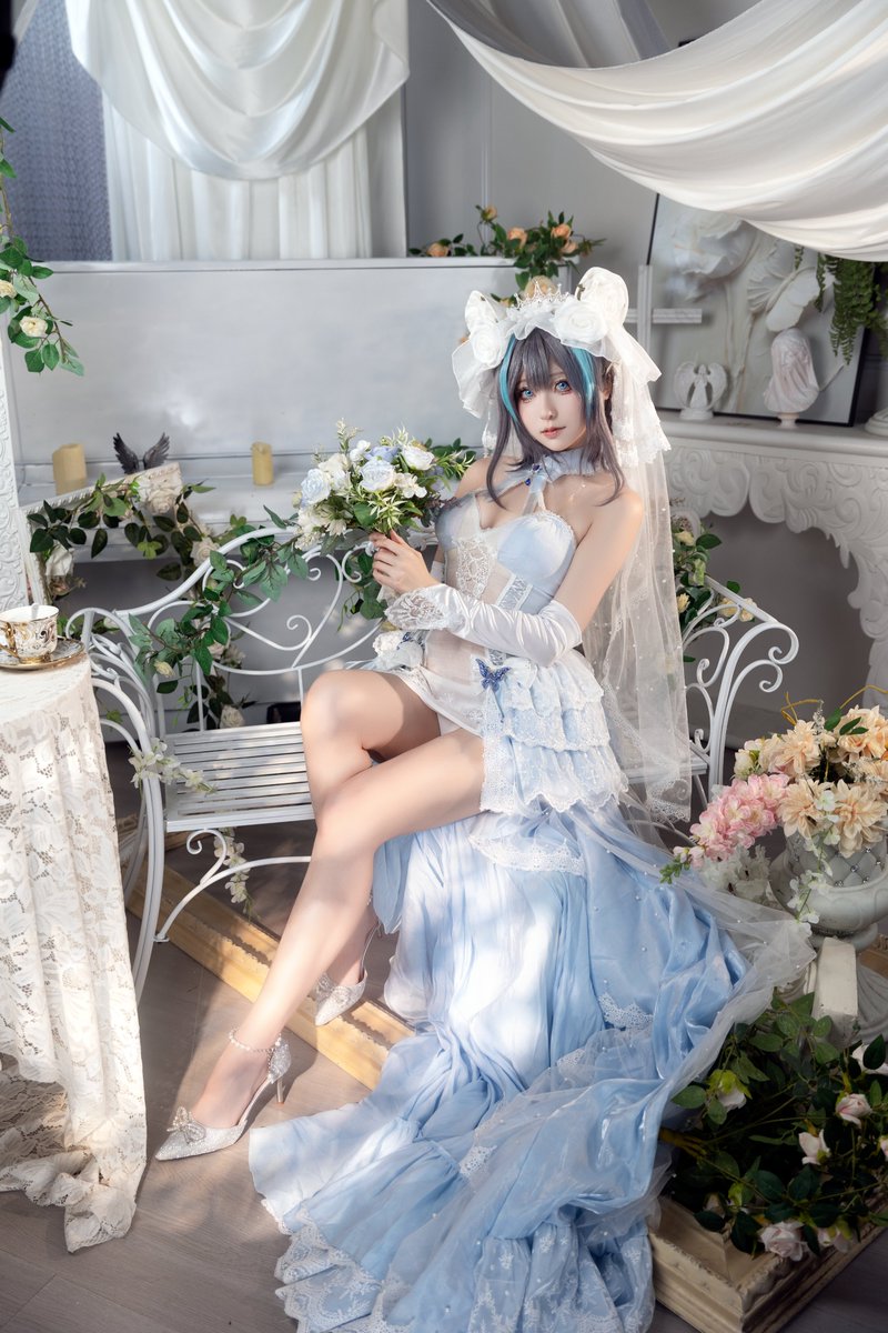 🤍アズールレーン チェシャー 花嫁 8周年記念 永恒誓約 コスプレ 衣装