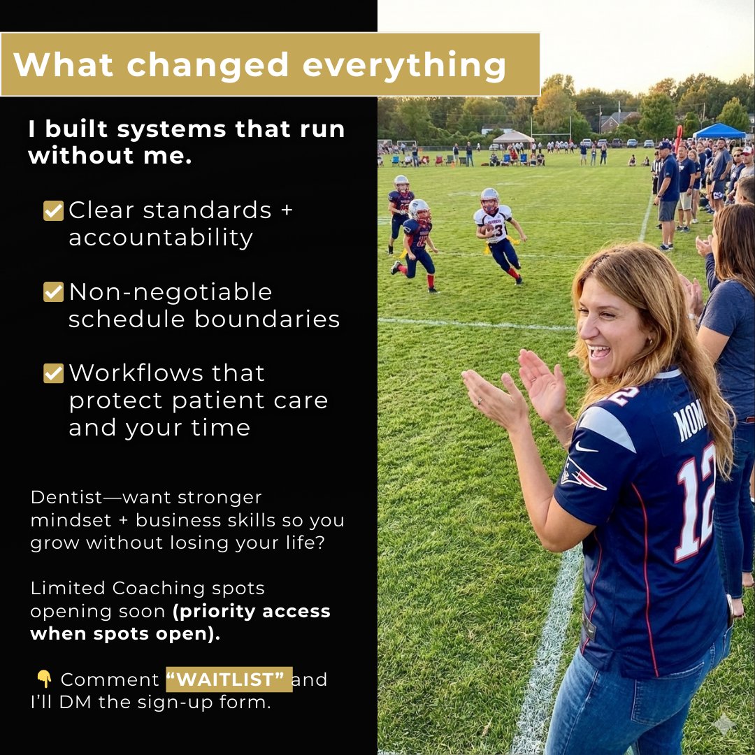 DrMariaFlorou's tweet image. Dentist—tired of the practice owning your time?
I’ll help you build the mindset + business skills to scale without burnout.
Limited coaching spots opening soon (priority access when spots open).
👉 tinyurl.com/2m4p95uu
