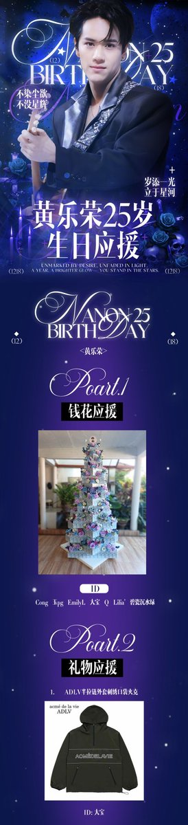 GuardianofNanon's tweet photo. ₍˄·͈༝·͈˄*₎◞ ̑̑2025 Nanon Birthday Support

不染尘欲，
不没星辉。
岁添一光，
立于星河。
Unmarked by desire,
unfaded in light.
A year, a brighter glow,
you stand in the stars.
💙💜
生日快乐！Happy Birthday!
#NANON25thBDay
#mynameisnanon
@mynameisnanon https://t.co/Pymnunj3CJ