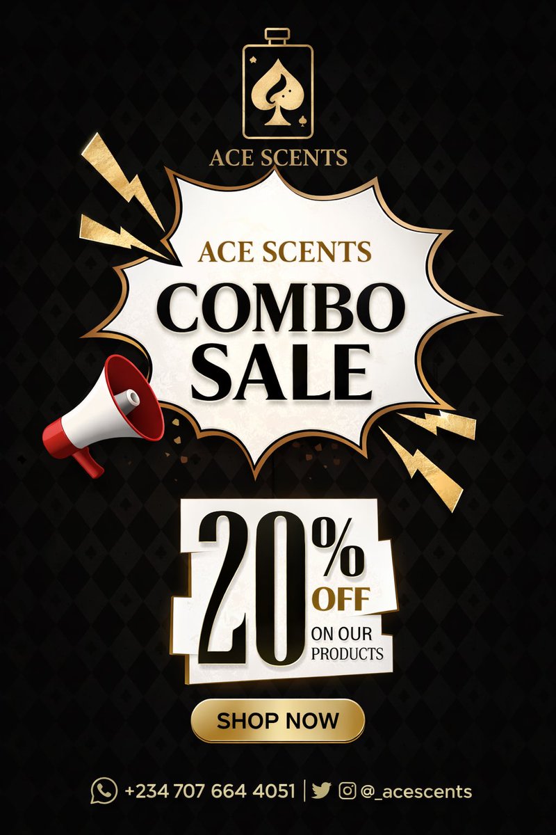 T1meless_ace's tweet photo. ✨ Our Combo Sales starts today☺️

✨ Enjoy over 20% on all fragrances 😘

✨ Sales Ends on the 24th December 2025

#AceScents
#PerfumeTwitter
#FragranceCommunity
#PerfumeLovers
#ScentOfTheDay #DealAlert #NigerianBusiness
#MadeInNigeria
#NaijaTwitter
#NaijaBrand
#LagosBusiness https://t.co/sP0yO0mOZA