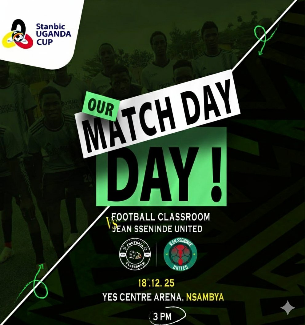 Footballclass20's tweet image. 𝐌𝐀𝐓𝐂𝐇  𝐃𝐀𝐘!!! 𝐌𝐀𝐓𝐂𝐇  𝐃𝐀𝐘!!! ✊🏿

🏆 | FUFA Uganda Cup
🔜 | Football Classroom 🆚 Red Ants 
📆 | Thursday, 18/12/24
⌚ | 3:00 PM 
📍 | Yes Center, Nsambya

#FCRRAT | #FootballClassroom | @FUFAUgandaCup