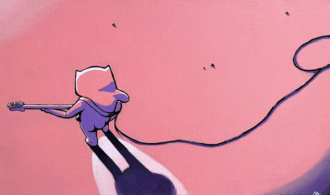 「spotlight」 273×455mm acrylic gouache on canvas