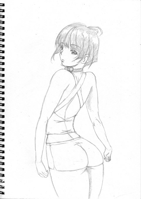 #過去絵 
なんとなく無名ちゃんえんぴつ描き過去絵を貼ってみる 