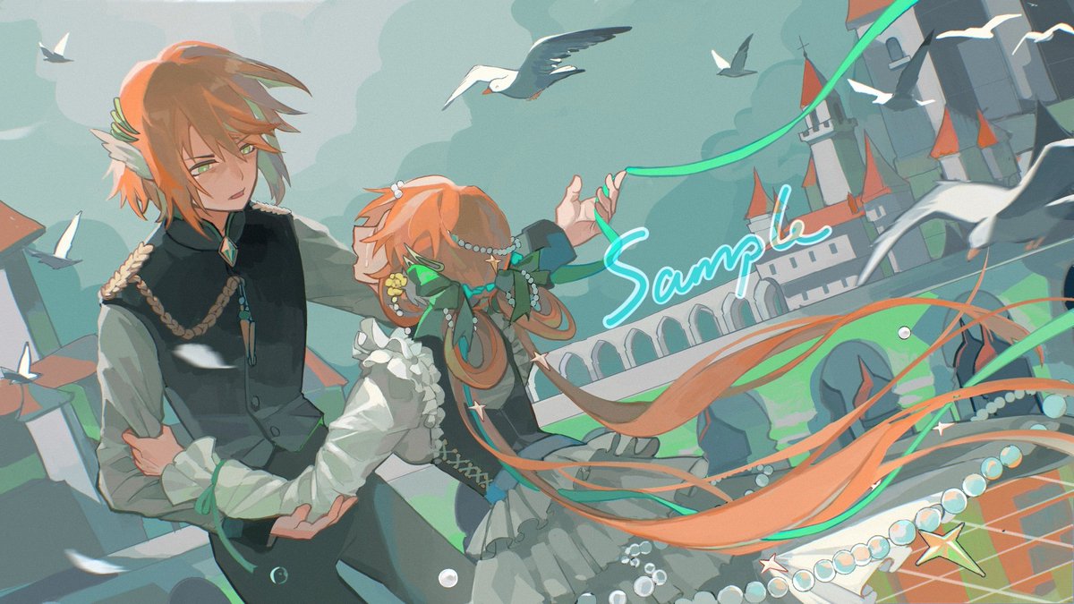 ᕕ ( ᐛ ) ᕗ🧡💚
#VGenComm #couplecommission