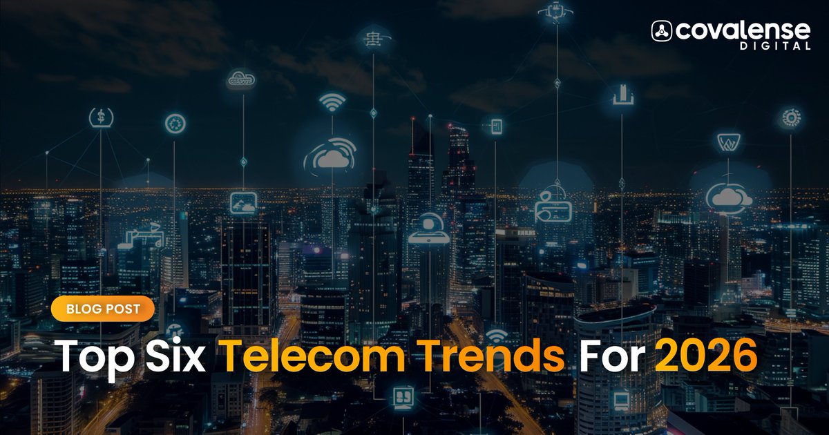Covalensedigi's tweet photo. The future of #telecom is arriving faster than expected.
From #agenticAI and #6G roadmaps to #OpenRAN, #NTNs, digital ecosystems, and #eSIM-led CX β 2026 is a turning point.
Read the Top Telecom Trends for 2026: https://t.co/0S1isRvE9O
#DigitalTransformation #TelecomTrends2026 https://t.co/iBylJSGKFL