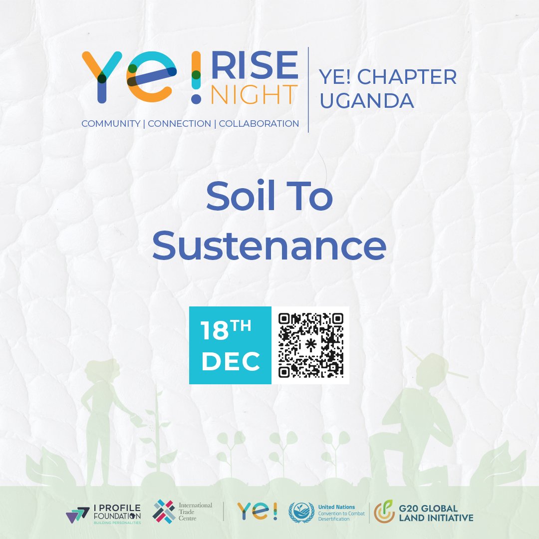From soil to sustenance 🌱

Conversations that matter, solutions that last. Join us at YE! Rise Night – Uganda Chapter ( <a href="/YeUganda/">Ye! Community Uganda</a> ) as we explore sustainable land and food systems.

📅  Happening Today 

#YeUganda 
#YeRiseNights 
#Soil2Sustenace