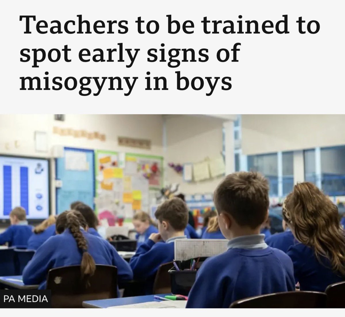 David_Challen's tweet photo. Training teachers to spot early signs of misogyny in boys matters. But £20m and a helpline to support teenagers will not halve MVAWG without serious, sustained investment across schools, services and action on the role social media plays.
➡️ https://t.co/Gd82sPEyBl https://t.co/UC61neSlw8