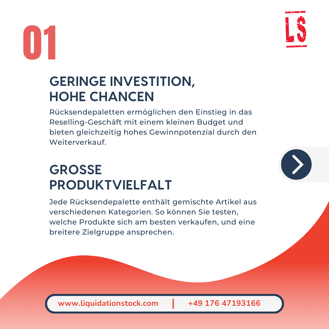 LStock_de's tweet photo. Kaufen Sie Retourenpaletten und starten Sie Ihr Wiederverkaufsgeschäft erfolgreich.
.
.
Jetzt hier klicken, um den vollständigen Leitfaden zu lesen:
[https://t.co/zJYKaHSMBm]

#Retourenverkauf #GroßhandelDE #ResellerDE #OnlineWiederverkauf #HandelBusiness https://t.co/mIEssHCtMJ