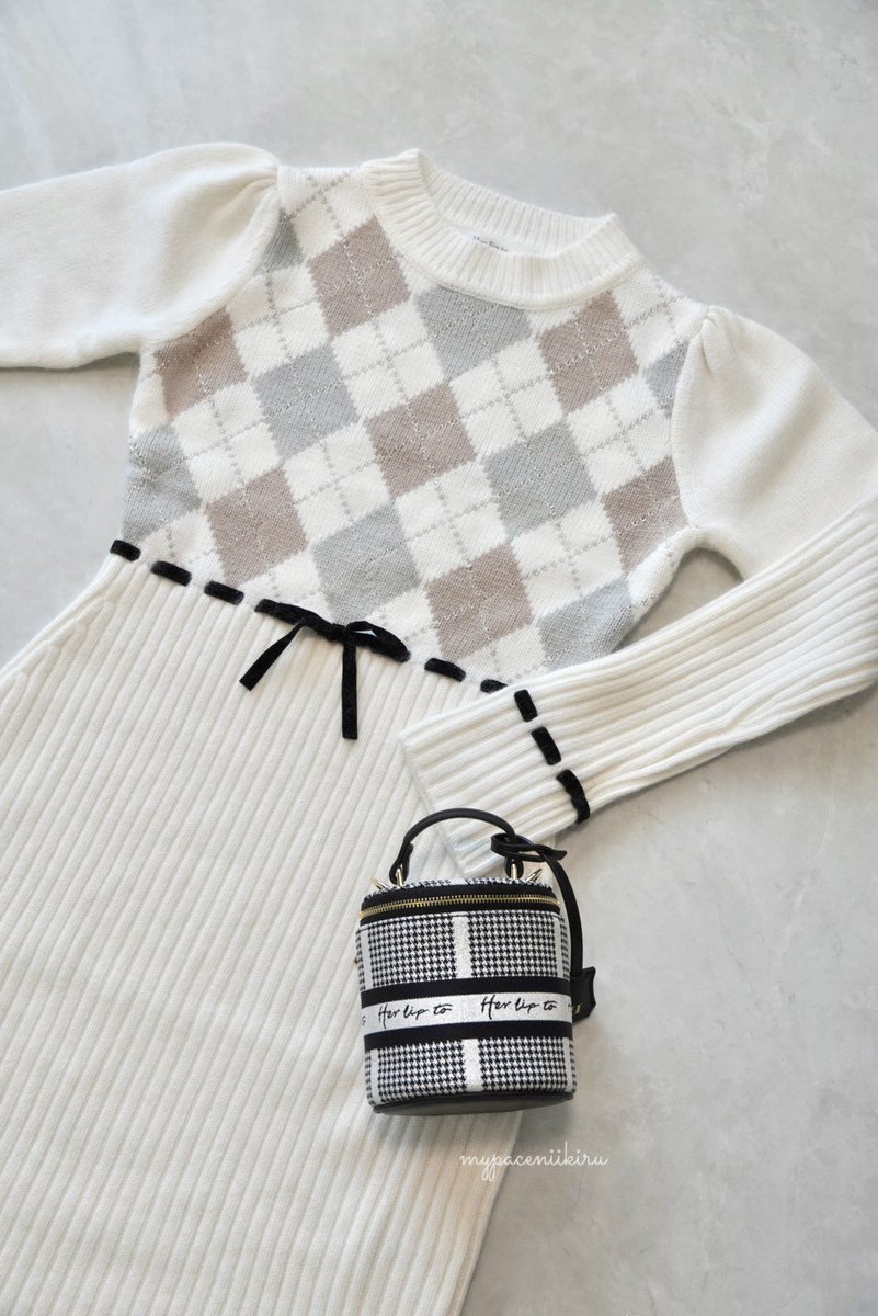 品質保証 Moor Argyle Ribbon Knit Dress 【公式通販】