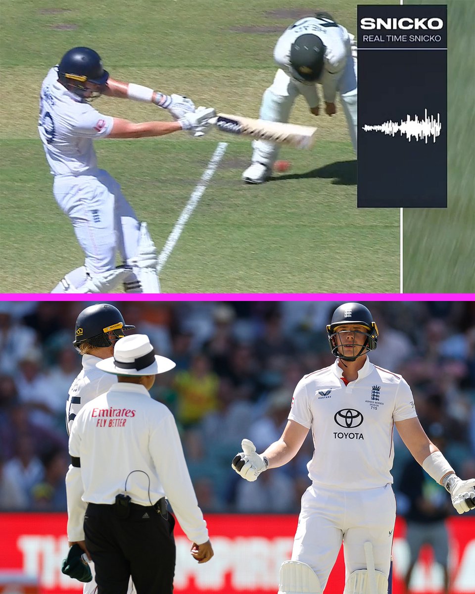cricketontnt's tweet photo. Confusion for Jamie Smith and England as he’s dismissed after a review — but was Snicko out of sync again? 🤔 https://t.co/hkszbBrXAR
