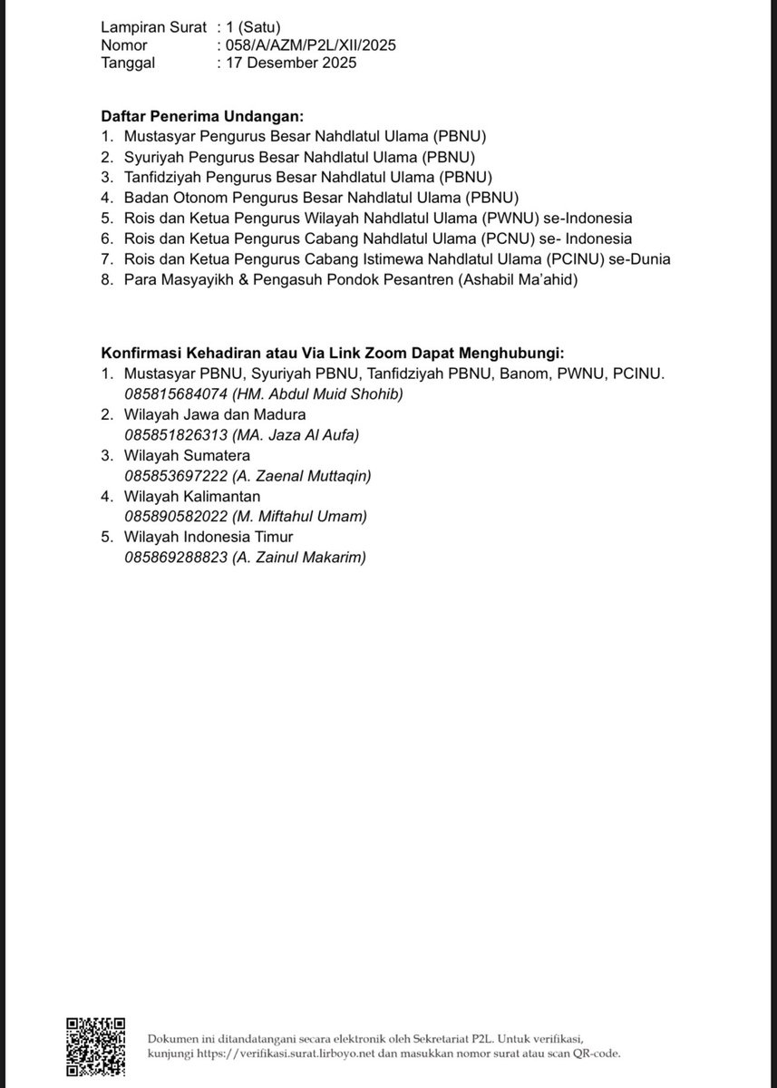 Mustasyar dan sesepuh NU MEMANGGIL. 
Musyawarah Kubro; Meneguhkan Kuutuhan Jam’iyyah Nahdlatul Ulama