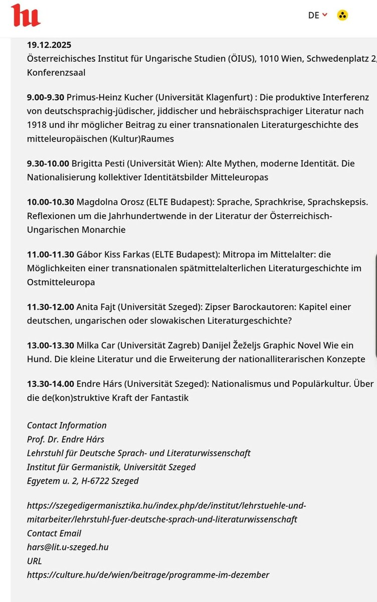 Danas u Beču o konceptu "nacionalnih književnosti" u Srednjoj Evropi i na Balkanu.