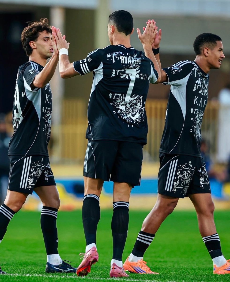 Cristiano celebrating together with Joao Felix and Angelo.