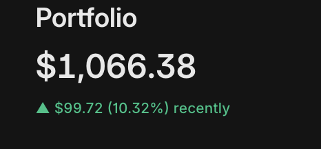 zandertech's tweet image. Took a little longer than I would have liked (screw you joe ingles) but after a $50 initital deposit, I finally passed 1k. Took aprox a month. Friends and family definitely think im a lil crazy but let's get to 10k next.