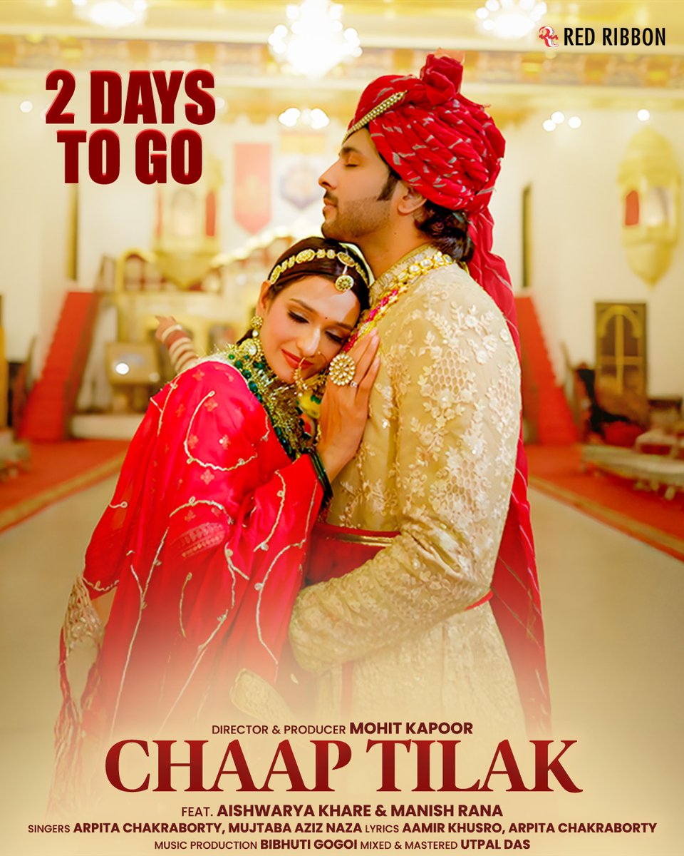 Stay Tuned, it’s just 2 days to go 🥰🧿

A timeless Sufi classic reimagined with royal elegance 👑
Shot across the majestic heritage locations of Jaipur, capturing the soul of Rajasthan 🏰✨

Where music meets legacy ❤️
Releasing at <a href="/redribbonmusik/">Red Ribbon Music</a>