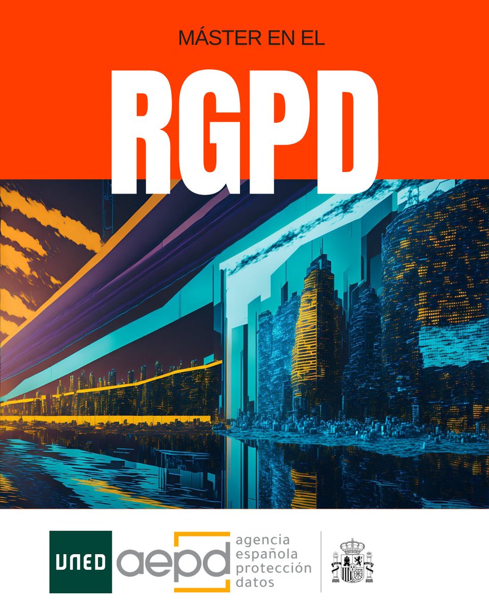 ⏰ ÚLTIMOS DÍAS
El Máster en #RGPD de la UNED se imparte en colaboración con la <a href="/AEPD_es/">Agencia Española de Protección de Datos</a>, autoridad competente en protección de datos en España. Formación con respaldo institucional y enfoque práctico.
👉 reglamentodatos.com
#ProtecciónDeDatos #Privacidad #DPO <a href="/FundacionUNED/">Fundación UNED</a>
