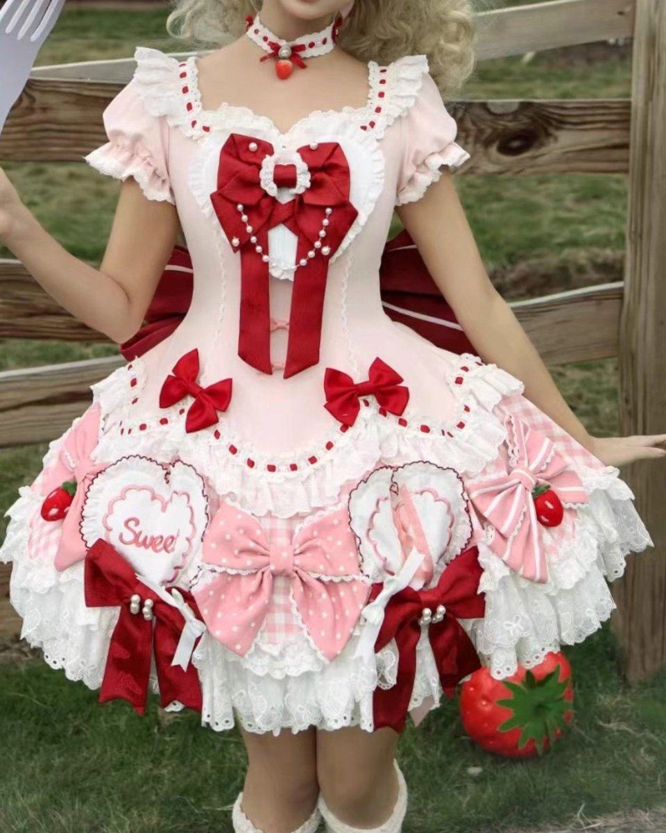 まもなく終了！！ Sweet Berry Rabbit ワンピース【蜜桃白茶】 いちご