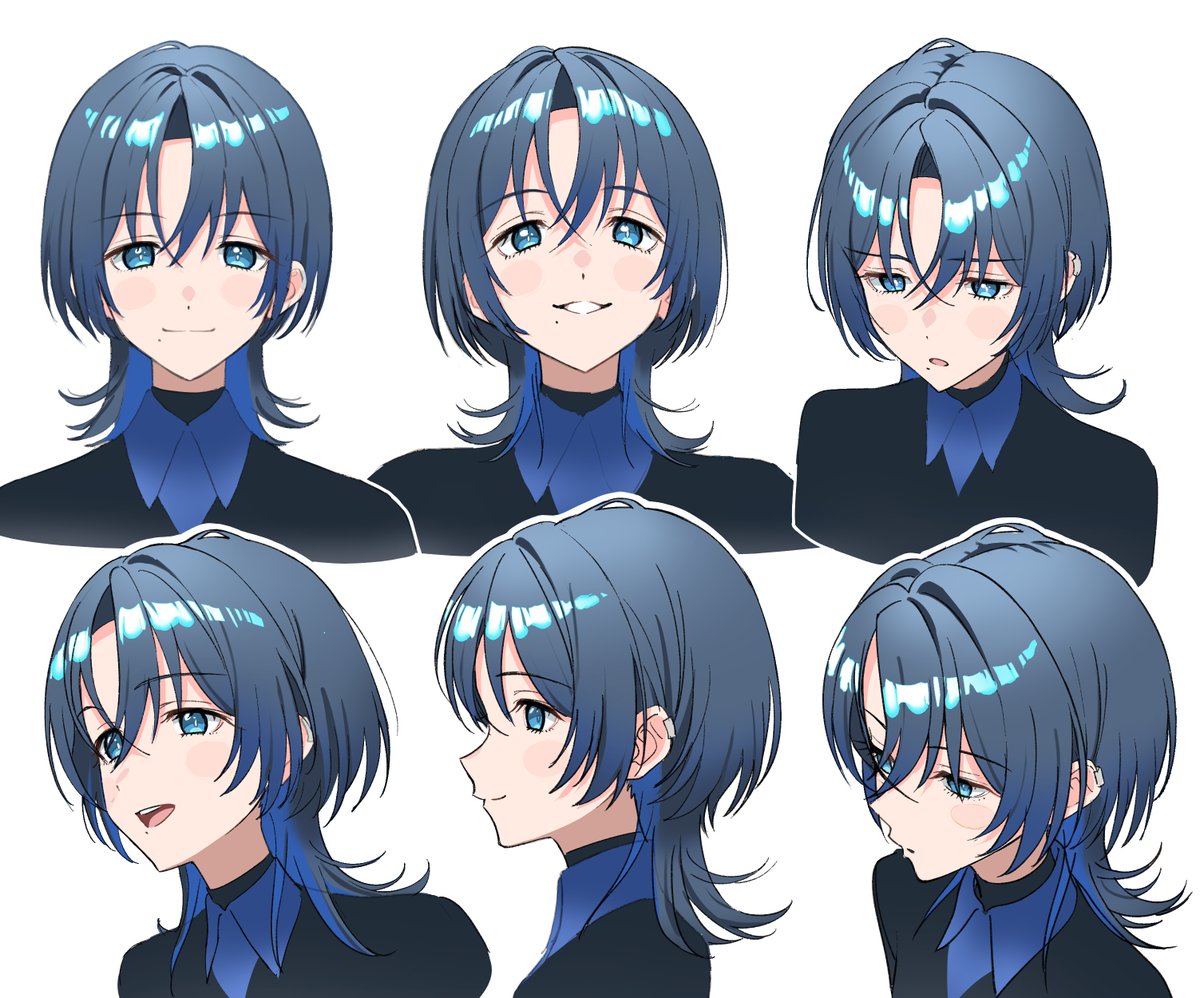 お顔！
#青ペン