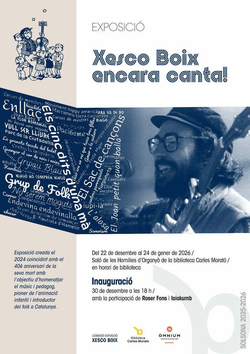 Exposició sobre en Xesco Boix a Solsona. Us hi esperem!