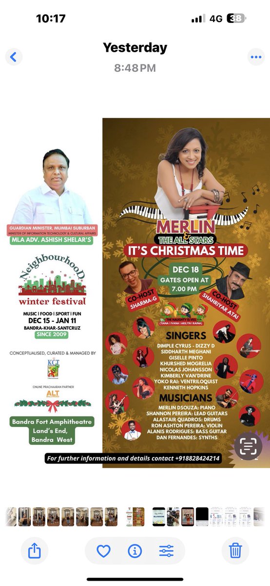 Tonite. 7 pm. Entry Open @ Amphitheater Bandstand
Music Drama and Christmas cheer with the ALL STARS 🌟