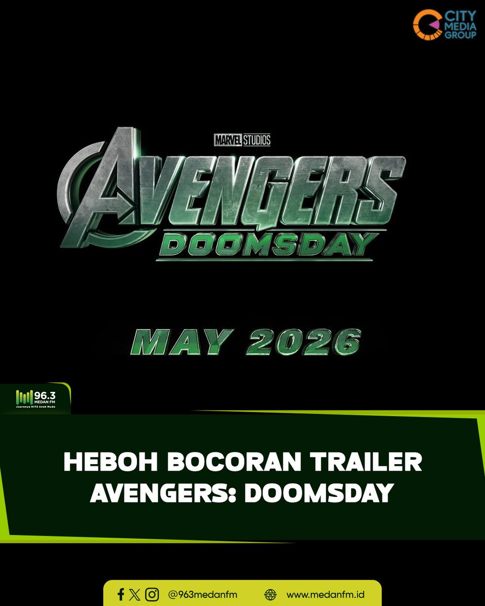 Jagat media sosial saat ini tengah dilanda kegaduhan menyusul beredarnya bocoran cuplikan

bit.ly/4aVgfcE

Sumber: detik.com
#medanfmnews #medanfmmakinhits
#avengersdoomsday #doomsday
#avengers #mcu #marvel #disney