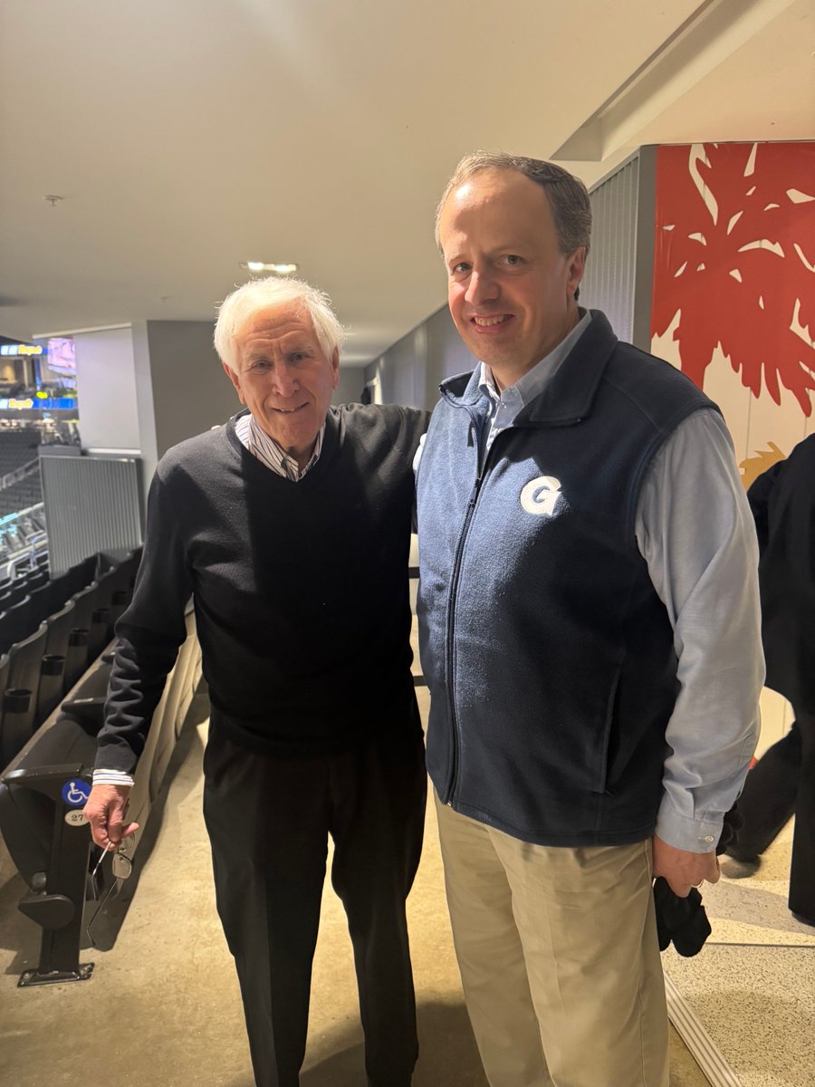 It was nice to see ⁦<a href="/GeorgetownHoops/">Georgetown Hoops</a>⁩  earn a win tonight at Marquette.  It was just as nice to see my good friend ⁦<a href="/HoyasWin/">Rich Chvotkin</a>⁩ before the game.  Rich is a living legend &amp; in year 52 of broadcasting Hoya basketball.  Let’s Go Hoyas!