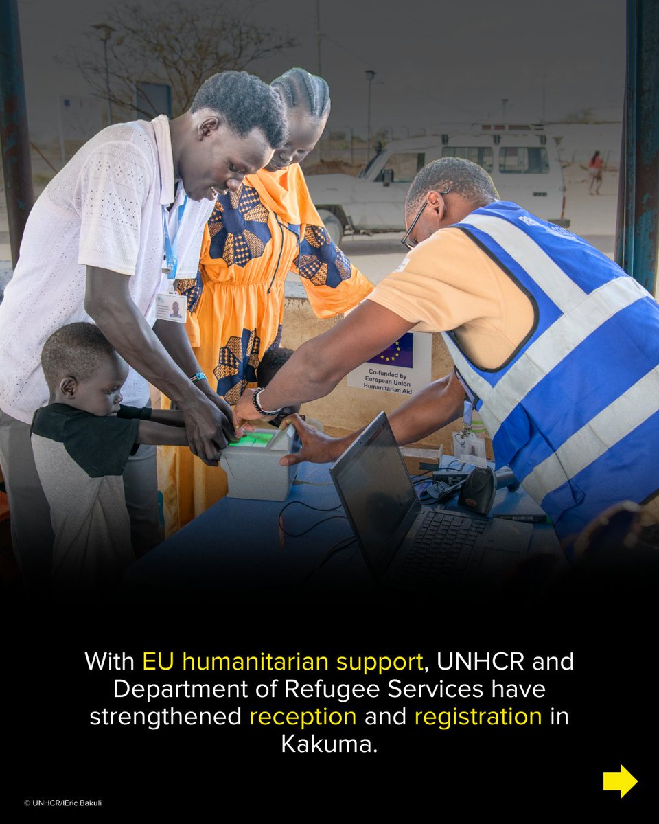 “I thought we would wait for days. But everything moved fast. I felt safe.”

Nyamam &amp; her sons arrived in Kakuma after fleeing conflict in South Sudan. 

<a href="/EU_Commission/">European Commission</a> 🇪🇺humanitarian support helps reception and registration move faster for new arrivals.

bit.ly/4aG7J1p