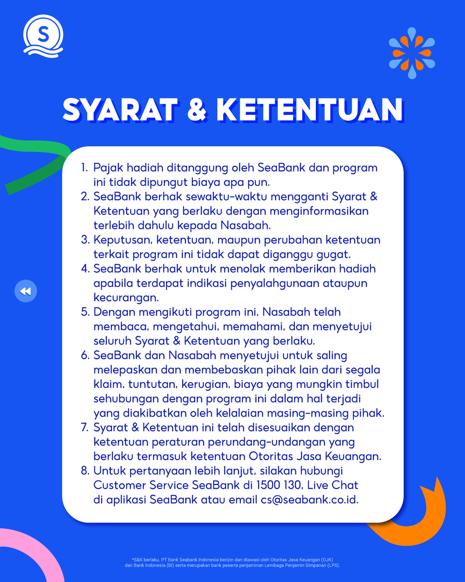 BIAR LIBURAN MAKIN KECE, BAWA PULANG NOKIA C12 ATAU JAM TANGAN CASIO DONG✈️🏝️

Liburan akhir tahun ngga lengkap tanpa ikutan GIVEAWAY dari SeaBank. Sobat SeaBank berkesempatan bawa pulang NOKIA C12 ATAU JAM TANGAN CASIO buat nemenin jalan-jalan akhir tahun! Caranya gampang