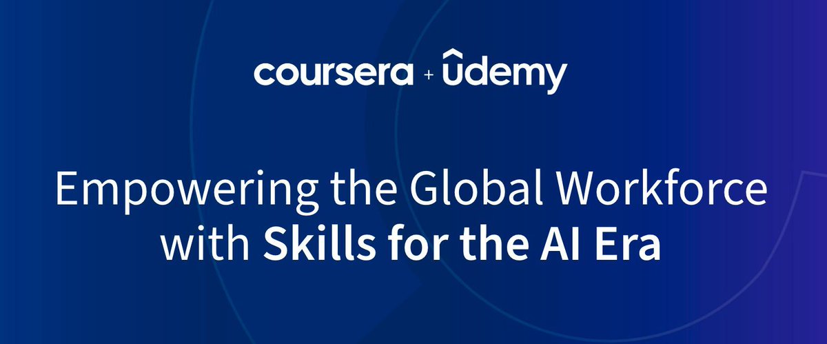 속보: 온라인 교육의 변화.
Coursera가 Udemy를 인수하여 AI 교육 분야를 공략하는 25억 달러 규모의 기업을 설립합니다: r/technology https://t.co/yHyApJYnwG
그