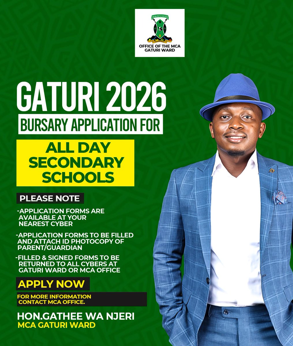 Application for Bursaries Continues. 
#NgaiMbere