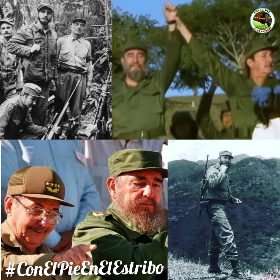 PieEnElEstribo2's tweet photo. "La profecía de Cinco Palmas" 

#Raúl expresó :“Me dio un abrazo y lo primero que hizo fue preguntarme cuántos fusiles tenía, de ahí la famosa frase: “Cinco, más dos que tengo yo, siete. ¡Ahora sí ganamos la guerra!”.
#100AñosConFidel 
#ConElPieEnElEstribo https://t.co/HkGJBEfCgA