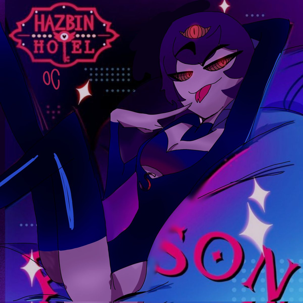 Miller312965456's tweet photo. #hazbinhotelseason2  #HazbinhotelOC #hazbinhotelangel #poison https://t.co/Nb5z4HkKrZ