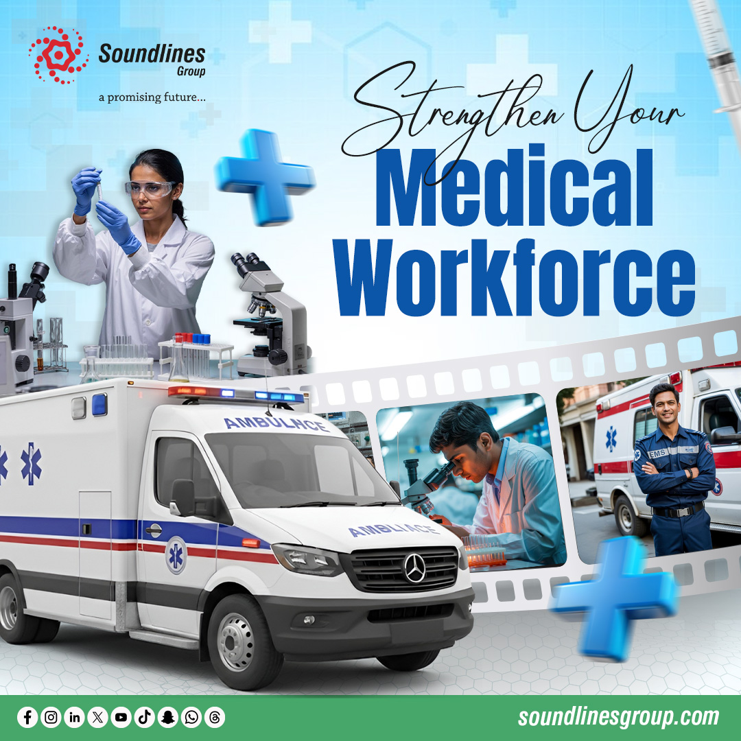 Soundlines Group delivers qualified clinical and non-clinical talent with precision.

#overseasrecruitment #healthcare #internationalrecruitment #bluecollarrecruitment #manpowerrecruitment #slg #soundlineshrconsultancy #soundlinesgroup #recruitmentagency #overseasrecruitment