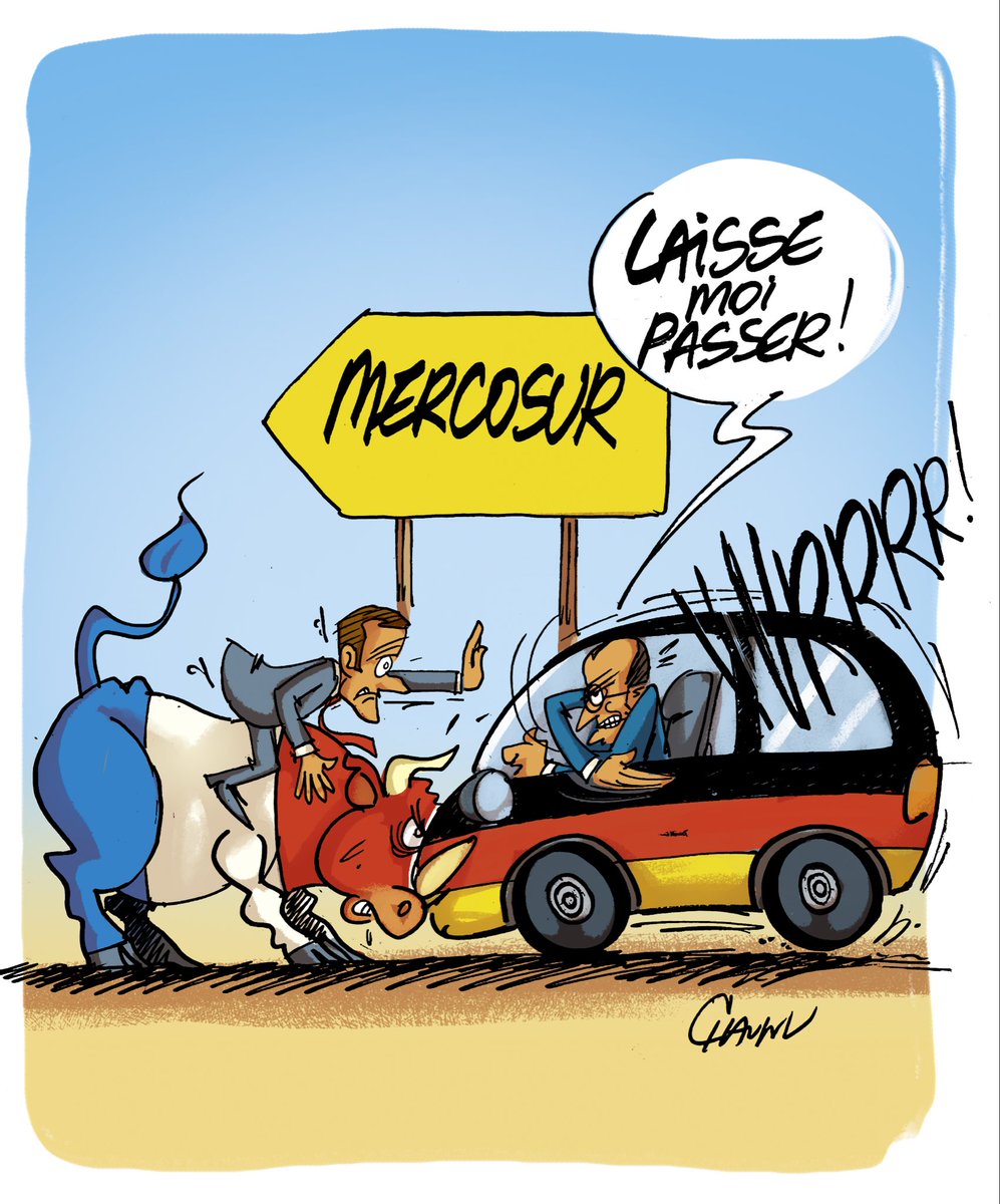 EmmanuelChaunu's tweet image. ✏️ dessins du jour : #mercosur #actu #agriculture