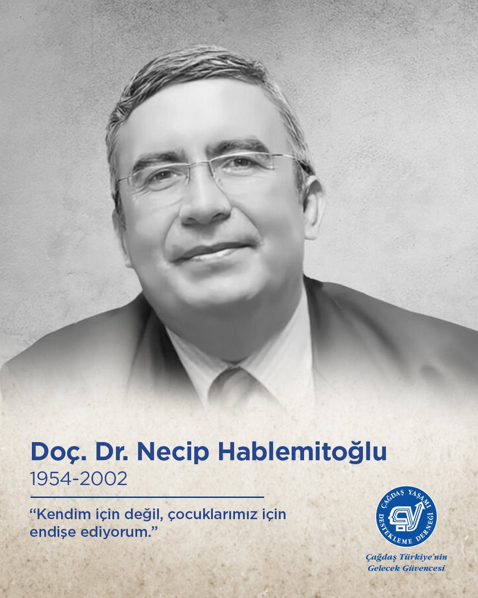 Devlet içindeki Fethullahçı yapılanma ile Alman vakıfları konusundaki araştırmalarıyla tanınan Atatürkçü aydın Doç. Dr. Necip Hablemitoğlu’nu, hain bir suikast sonucu aramızdan ayrılışının 23. yılında saygıyla anıyoruz.

#ÇağdaşYaşamıDesteklemeDerneği
#NecipHablemitoğlu