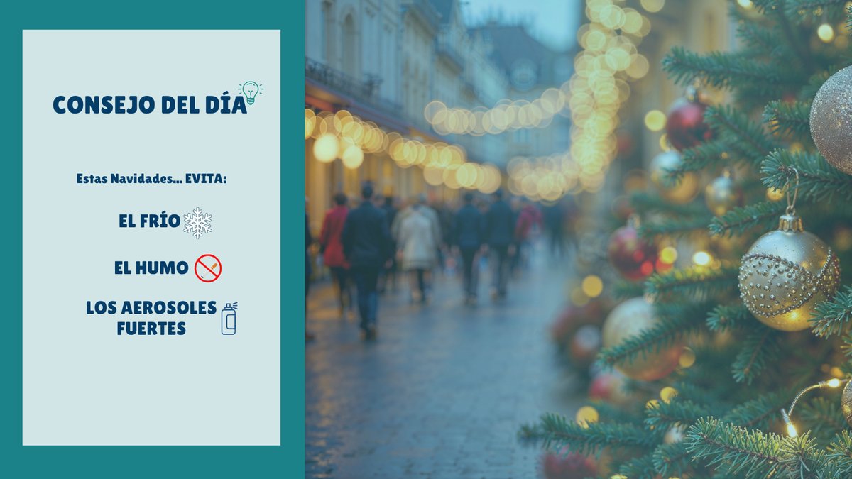 SLRuz's tweet image. 🎄 Durante las fiestas, cuida tus pulmones 🫁
Evita el humo del tabaco, los aerosoles fuertes y los cambios bruscos de temperatura.
¡Disfruta sin comprometer tu salud respiratoria!
 #CuidadoPulmonar #SaludRespiratoria #DrSergioLopezRuz